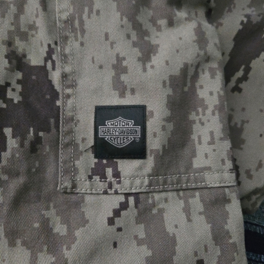 Harley Davidson New Cotton Camo Pants Men 40 x 30 Cargo Pants 112025 - Picture 11 of 12